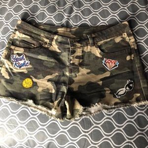 Army booty shorts